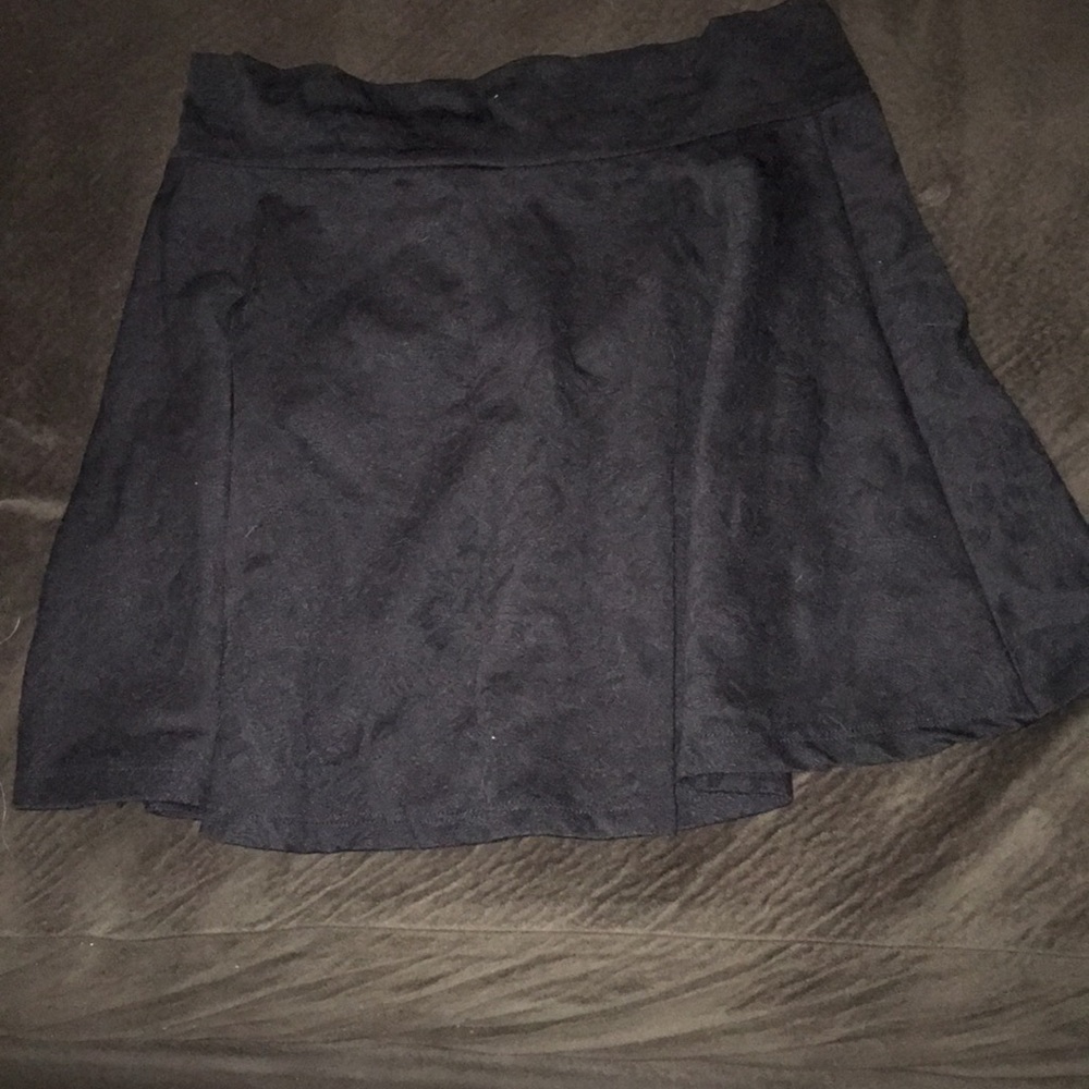 Black mini skirt